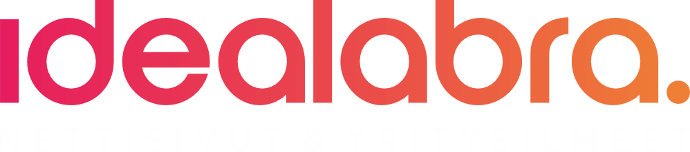 Mainostoimisto Idealabra, Oulu - Logo valkoinen teksti